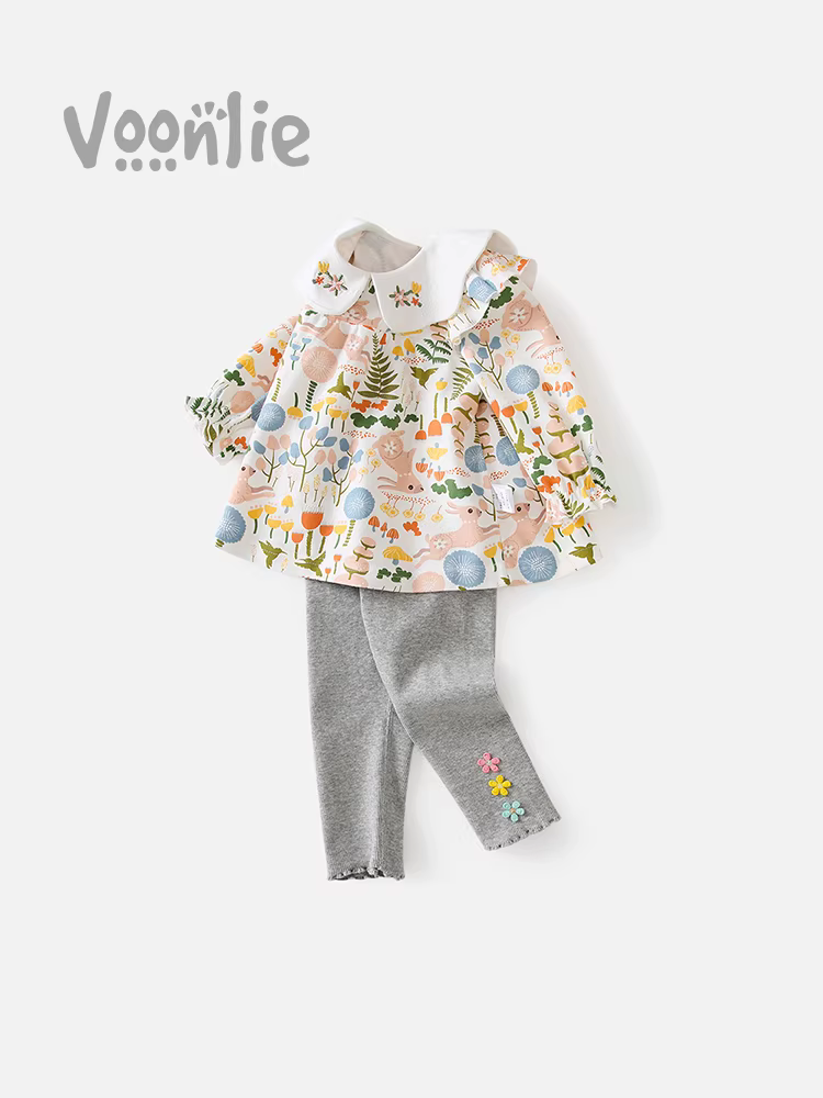 Bộ đồ bé gái thu đông 2025 thời trang mới, quần áo trẻ em, bộ hai mảnh trẻ em năng động, hợp xu hướng xuân thu