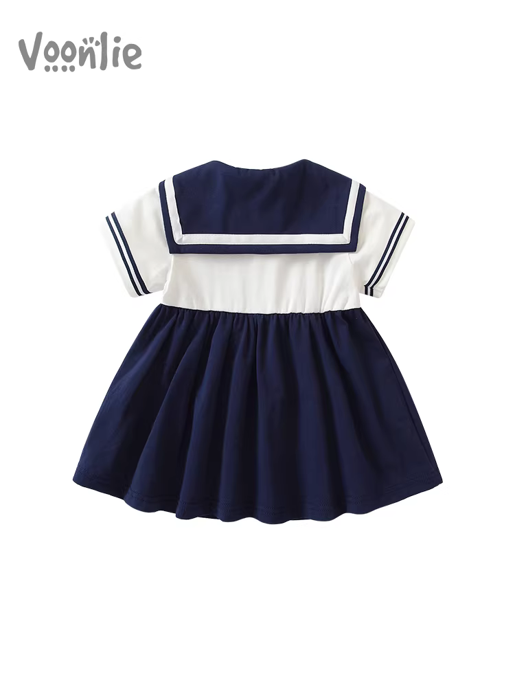 Đầm phong cách học viện nữ sinh Fanhai Mùa hè Đầm công chúa thời trang cho bé Đầm sinh nhật đầu tiên cho trẻ sơ sinh Mùa hè