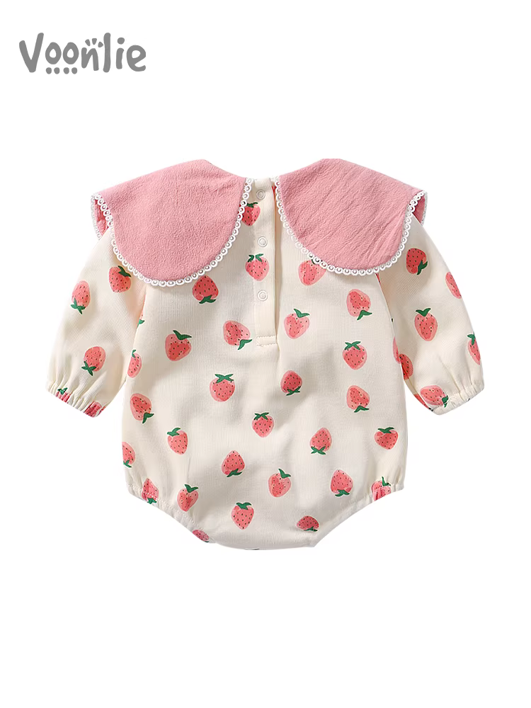 Fanhai Bé Mùa Thu Quần Áo Quần Áo Sơ Sinh Bé Gái Romper Áo Liền Quần Trăng Tròn Công Chúa Jumpsuit Tam Giác Body Xuân Thu