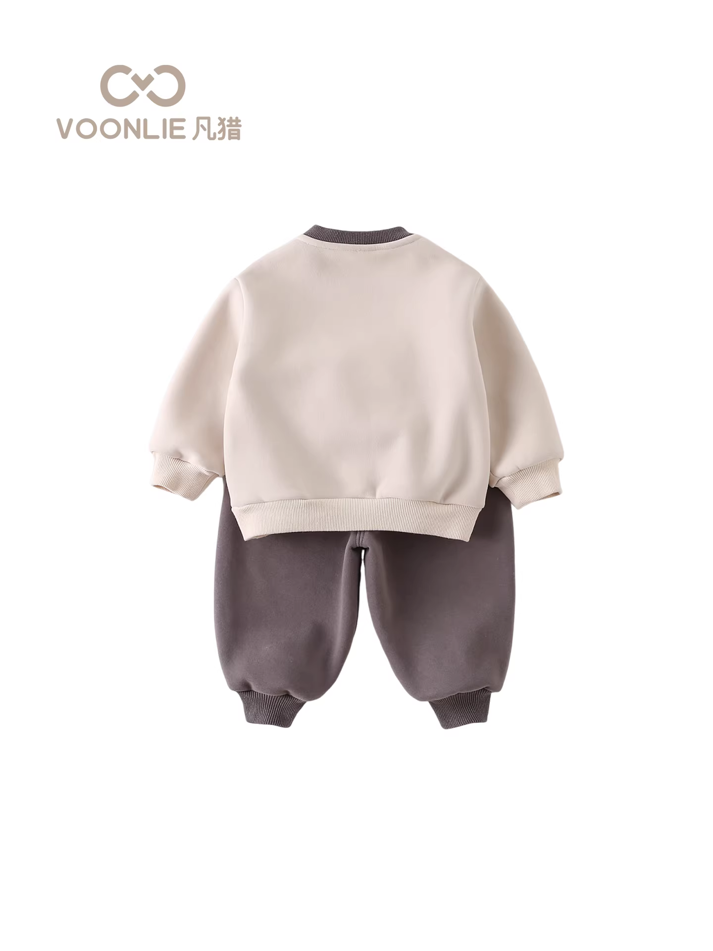 Bộ áo nỉ bé trai, quần áo mùa đông, quần áo trẻ em thời trang, áo và quần hai mảnh lót lông cừu ấm áp cho bé trai mùa đông