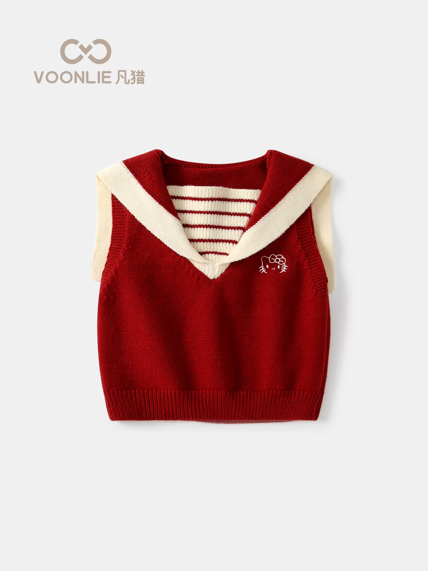 Áo vest dệt kim phong cách preppy dành cho bé gái trang phục mùa thu áo vest trẻ em thời trang áo khoác ngoài cho bé mùa xuân và mùa thu