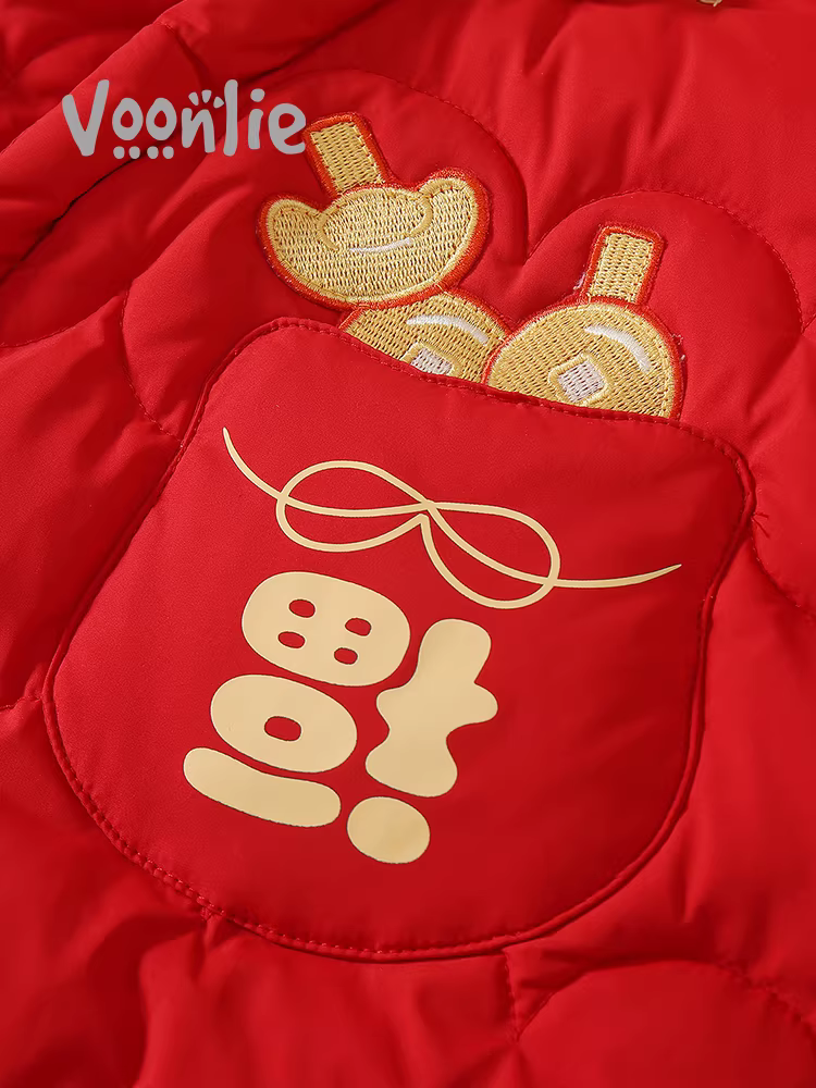 Quần áo trẻ em, quần áo mùa đông, bộ liền quần bé gái sơ sinh, trăng tròn, trăm ngày, váy sinh nhật đầu tiên, trang phục năm mới, áo liền quần mùa đông.