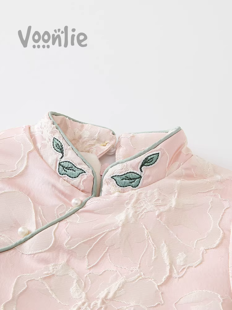 Váy Hanfu dành cho bé gái Trang phục mùa đông Trang phục mùa đông dành cho trẻ em Phong cách Trung Hoa Bộ đồ Đường phục sinh nhật cho bé Váy một tuổi Trang phục lễ kỷ niệm sinh nhật đầu tiên Trang phục chào mừng năm mới