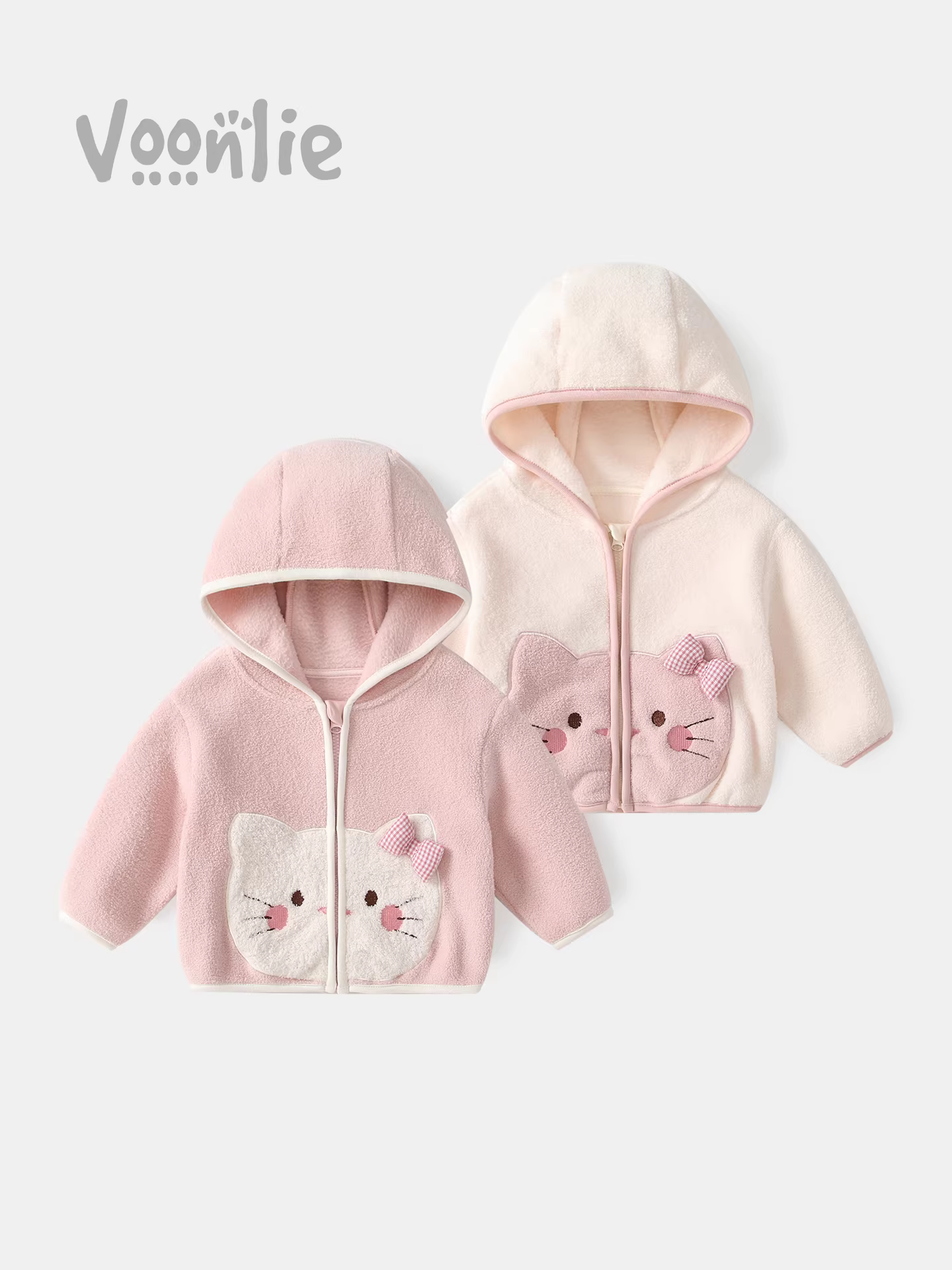 Áo khoác ngoài mùa đông cho bé gái 2025 kiểu mới thời trang quần áo trẻ em bé gái chất liệu nhung mây đa năng áo có mũ mùa thu đông