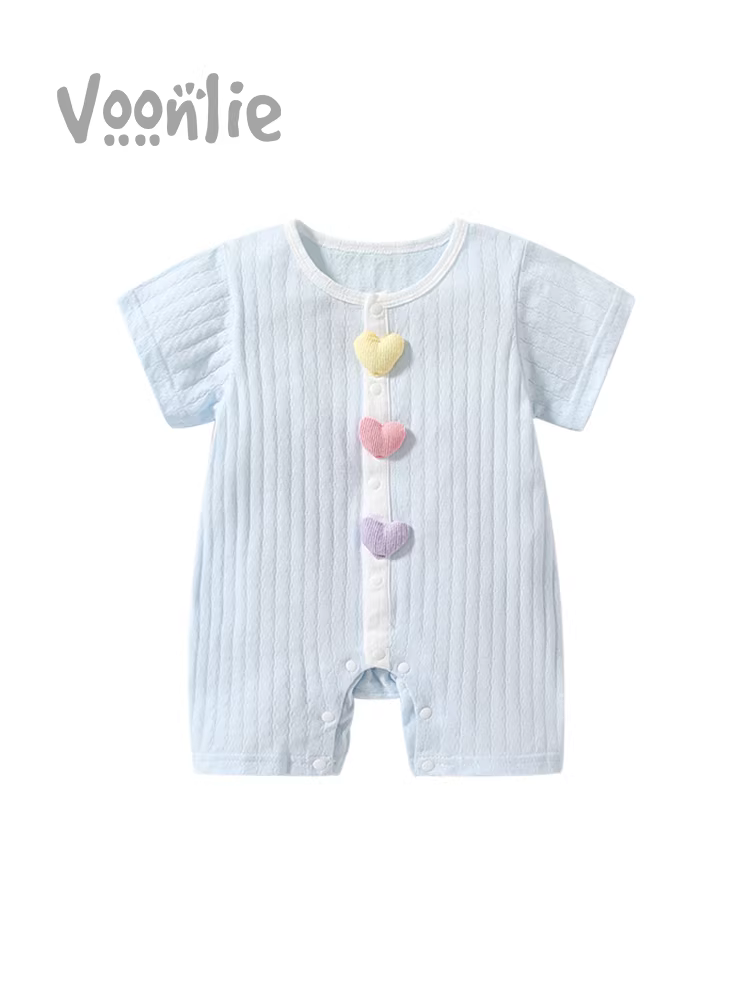 Fanhai quần áo trẻ em mùa hè trang phục sơ sinh bé gái áo liền quần trăng tròn trăm ngày công chúa đi chơi áo liền quần bò quần áo mùa hè