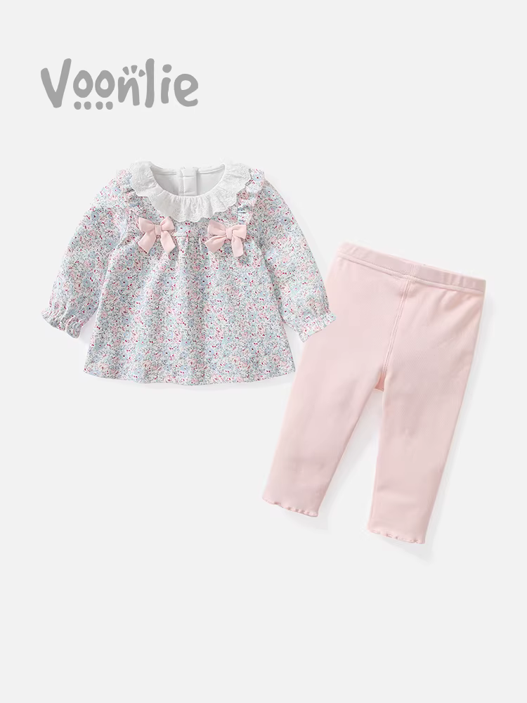 Bộ trang phục mùa thu dành cho bé gái Fanhai Quần áo trẻ em Thời trang trẻ em hợp thời trang trên Internet Bộ hai mảnh nổi tiếng trên Internet Váy bé gái Xuân Thu