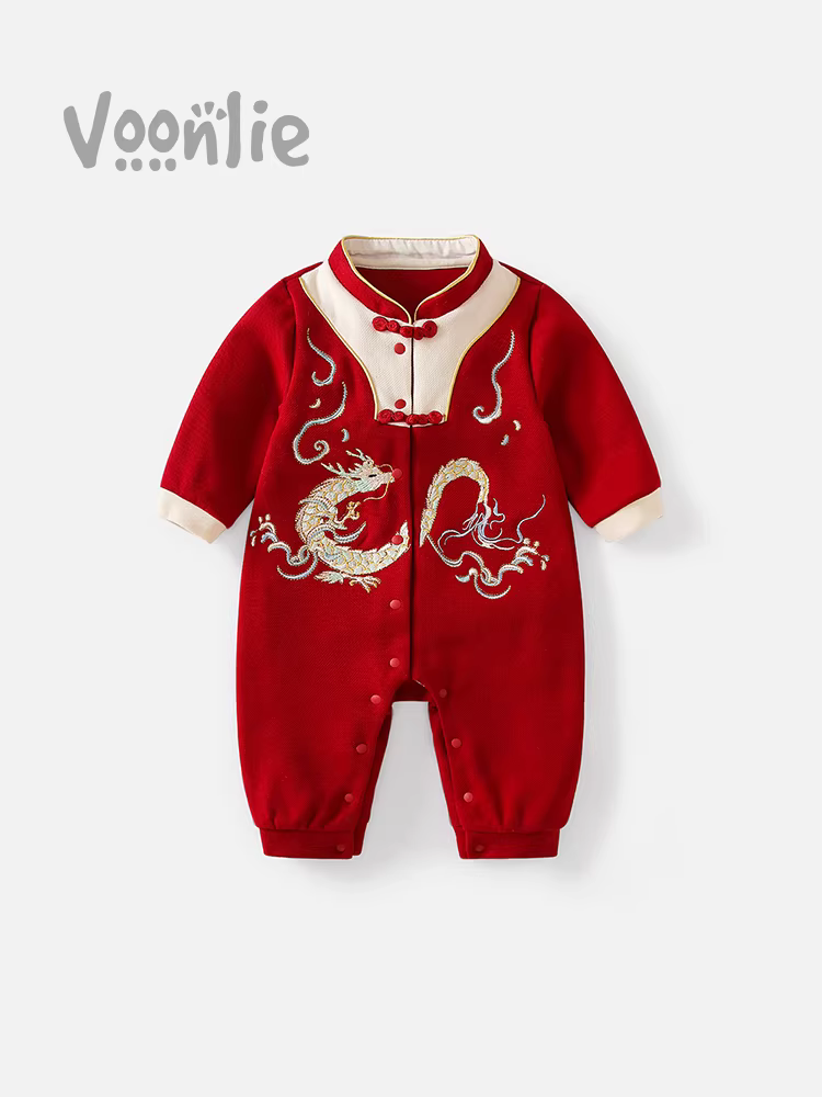 Quần áo trẻ em Fanhai trang phục mùa thu bé trai và bé gái sơ sinh bộ liền thân đầy tháng trăm ngày váy sinh nhật đầu tiên bộ liền thân mùa xuân và mùa thu