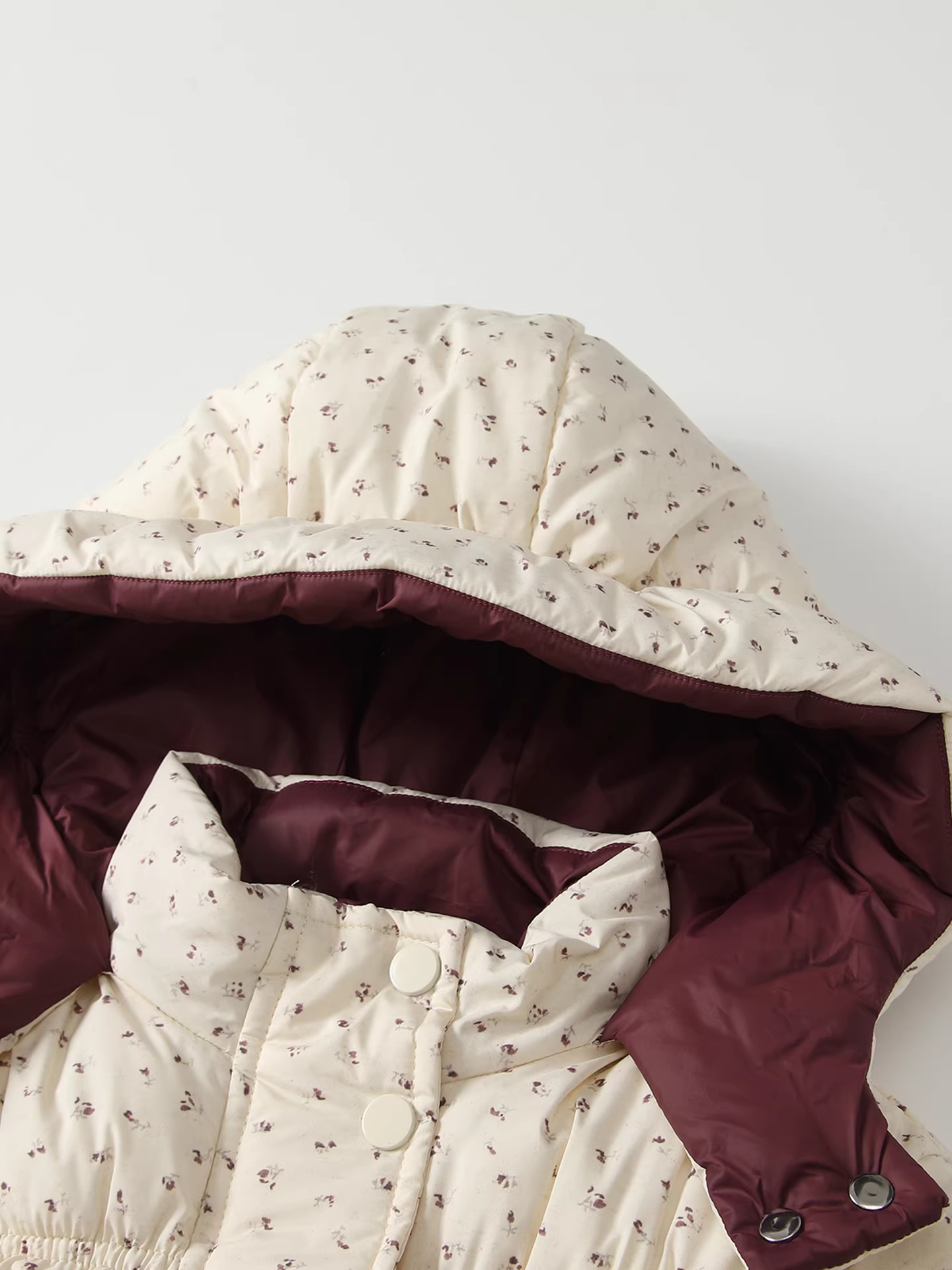 Áo khoác độn bông cho bé gái quần áo mùa đông quần áo trẻ em sành điệu lót lông cừu chần bông ấm áp cho bé có mũ trùm đầu mùa đông