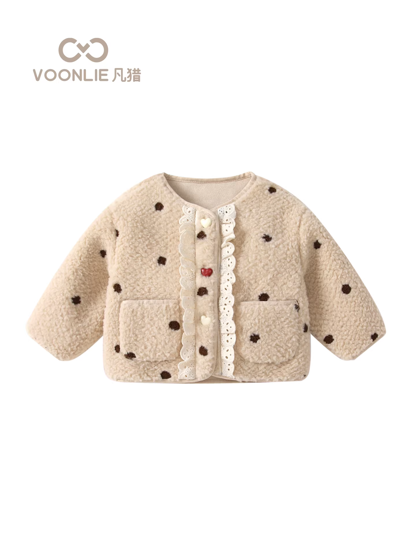 Áo khoác mùa đông Fanhle cho bé gái 2025, thời trang mới, áo ấm lông mềm mại, áo bé gái dễ thương cho mùa đông