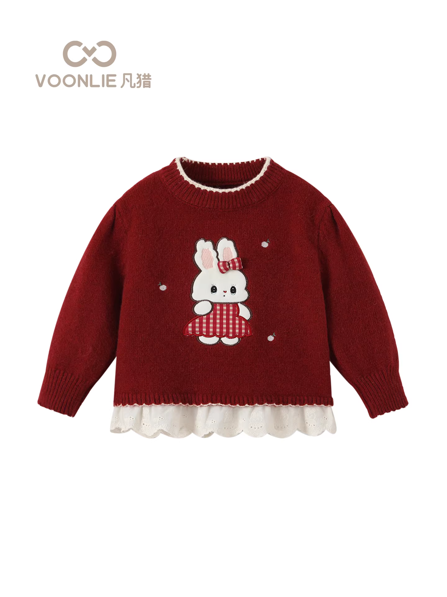 Áo len nữ Fanhle Thu Đông 2025 Thời trang mới Áo len trẻ em Áo giữ ấm Áo bé gái cho mùa thu đông