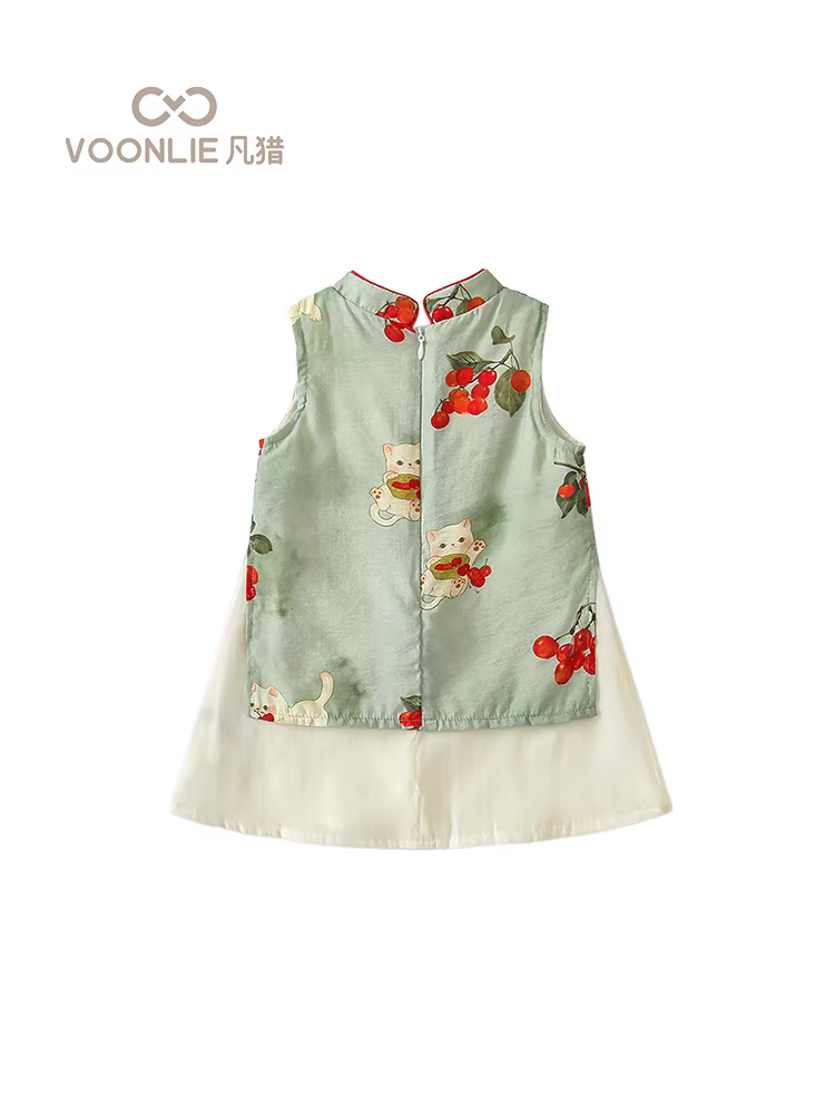 Váy bé gái Fanhle mùa hè 2025 kiểu dáng mới thời trang phong cách dân tộc váy công chúa bé gái váy sinh nhật 1 tuổi mùa hè