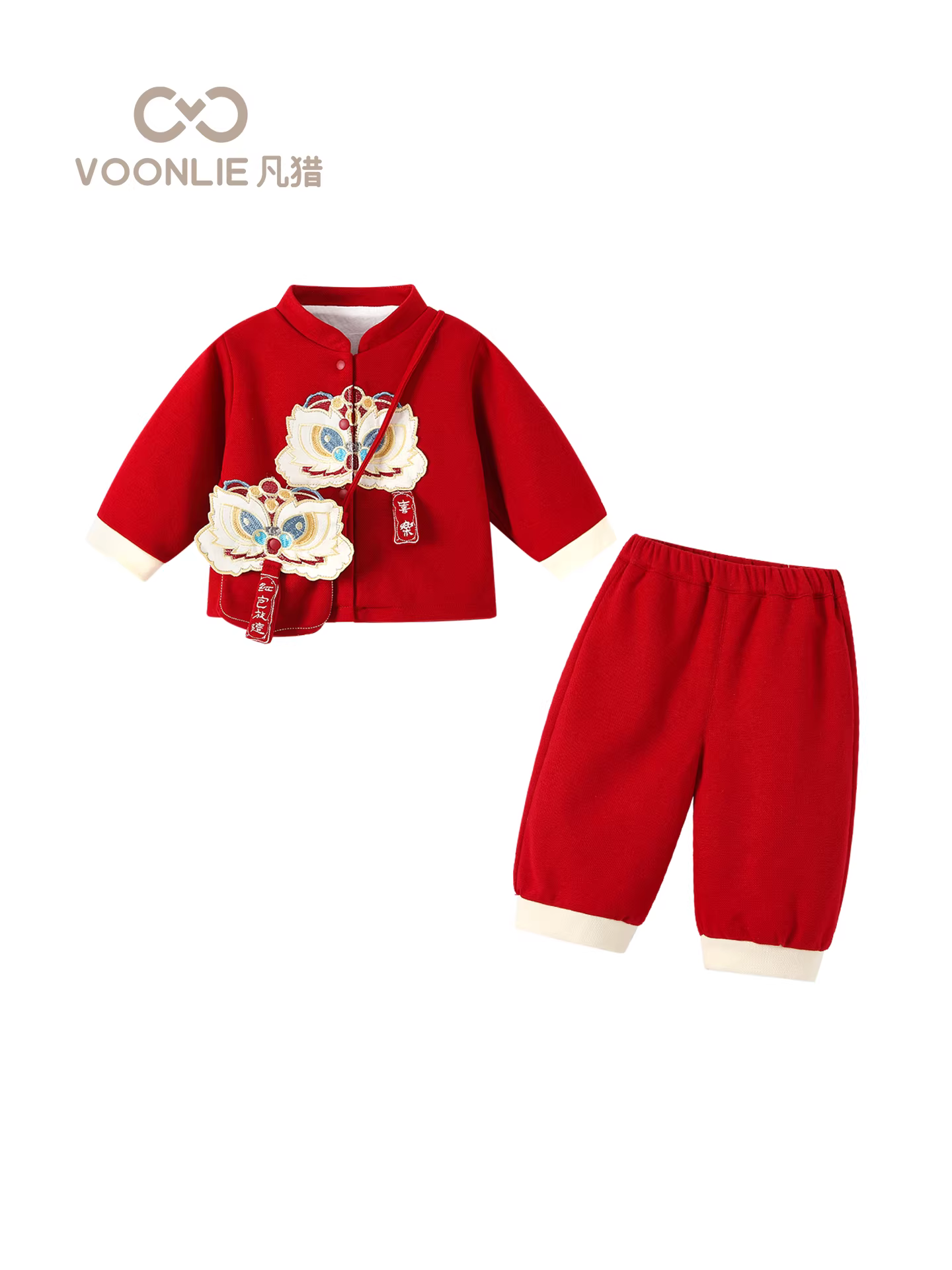 Bộ trang phục Hanfu cho bé Bộ trang phục mùa thu 2025 Phong cách mới cho bé Phong cách Trung Hoa Bộ đồ Tang Phong cách truyền thống Trung Quốc cho bé trai và bé gái một tuổi Mùa xuân và mùa thu