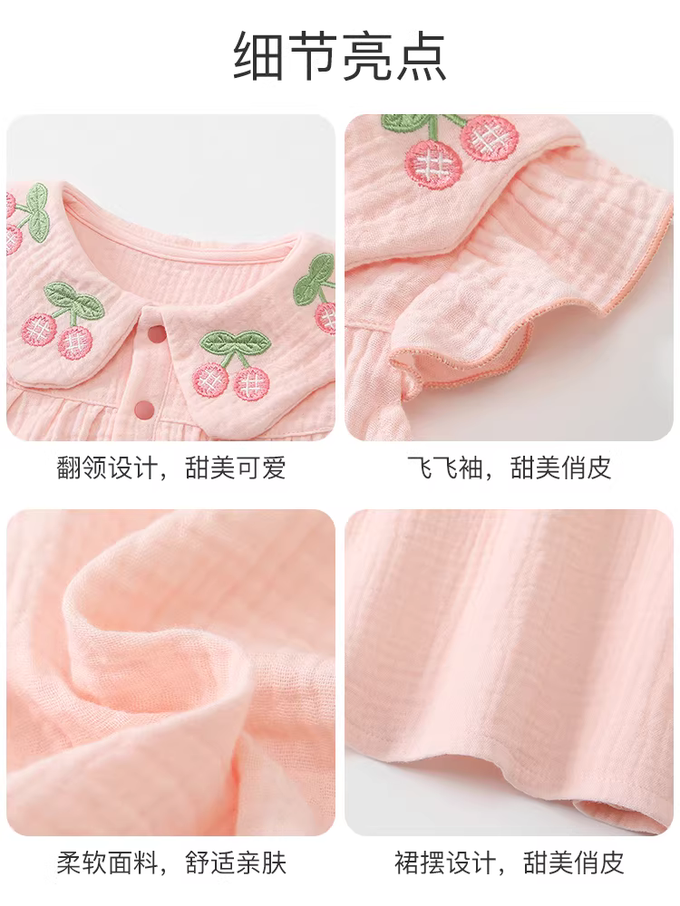 Váy bé gái Fanli mùa hè 2025 kiểu mới thời trang, váy công chúa bé gái, váy bé gái mặc hè