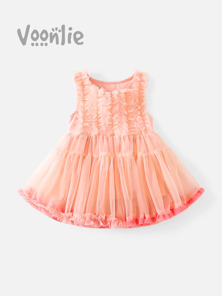 Váy bé gái mùa hè 2025 kiểu mới thời trang chất voan, váy công chúa bé gái, váy bé sơ sinh một tuổi mùa hè