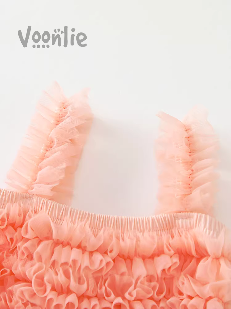 Váy Fanhle cho bé gái Mùa hè 2025 Váy tutu thời trang mới Váy công chúa trẻ em Váy dây đeo cho bé mùa hè