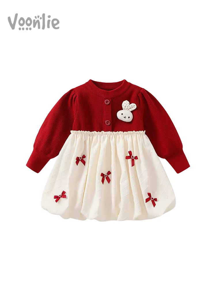 Váy bé gái Fanhai Váy công chúa thời trang mùa thu Váy công chúa cho bé một tuổi Tiệc sinh nhật mùa thu đông