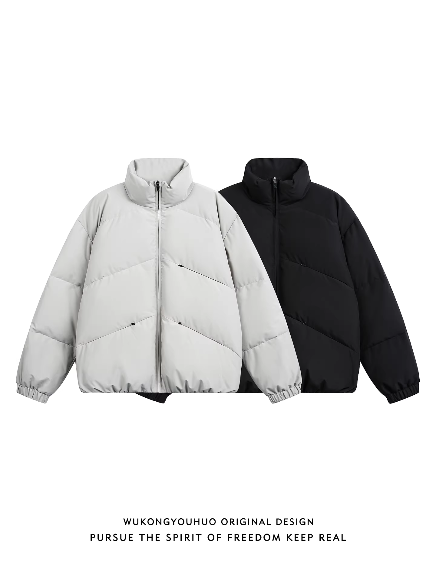 Wukong có sẵn áo khoác lông vũ dày cổ đứng mùa đông 80% lông vịt trắng dành cho nam, thương hiệu thời thượng, không thấm nước, ấm áp, áo khoác đa năng dành cho cặp đôi.