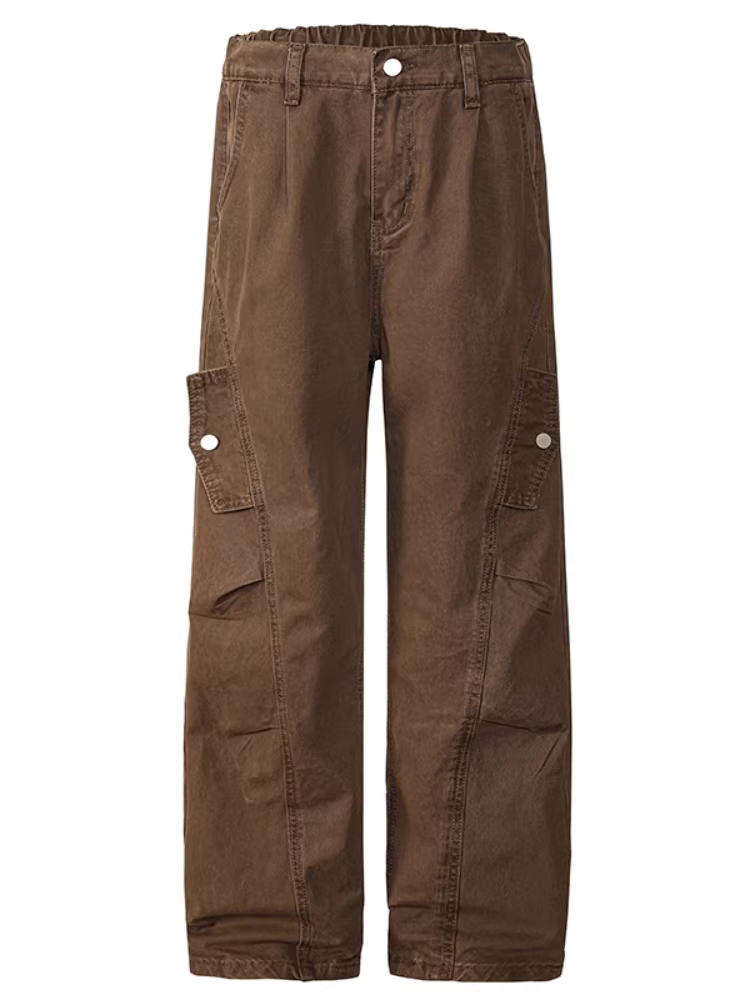 Wukong có sẵn quần cargo ống thẳng chất liệu dày dặn, kiểu dáng thời trang Mỹ, phong cách đường phố cổ điển, quần ống rộng rộng rãi và đa năng dành cho nam.