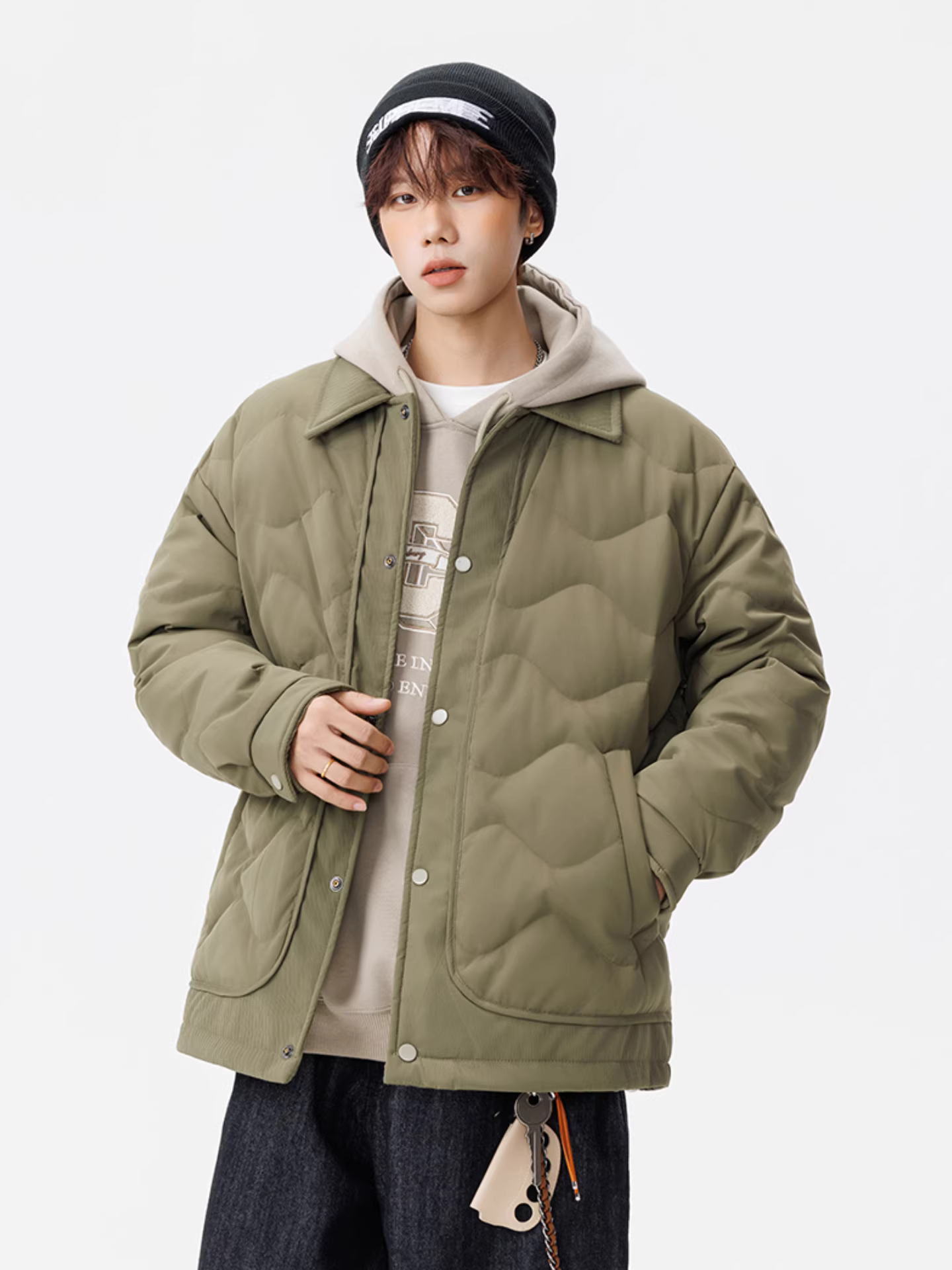 Wukong có sẵn áo khoác phao mùa đông kiểu cổ điển, chất liệu 90% lông vũ, có ve áo dành cho nam, áo khoác cặp đôi thời trang, ấm áp và đa năng.