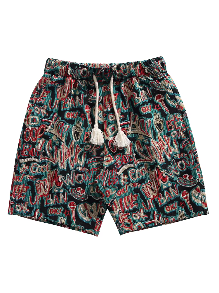 Wukong có sẵn quần short thể thao dây rút kiểu retro thời thượng dành cho nam và nữ, quần short phong cách đường phố rộng rãi, đa năng, thích hợp đi biển và mặc thường ngày.