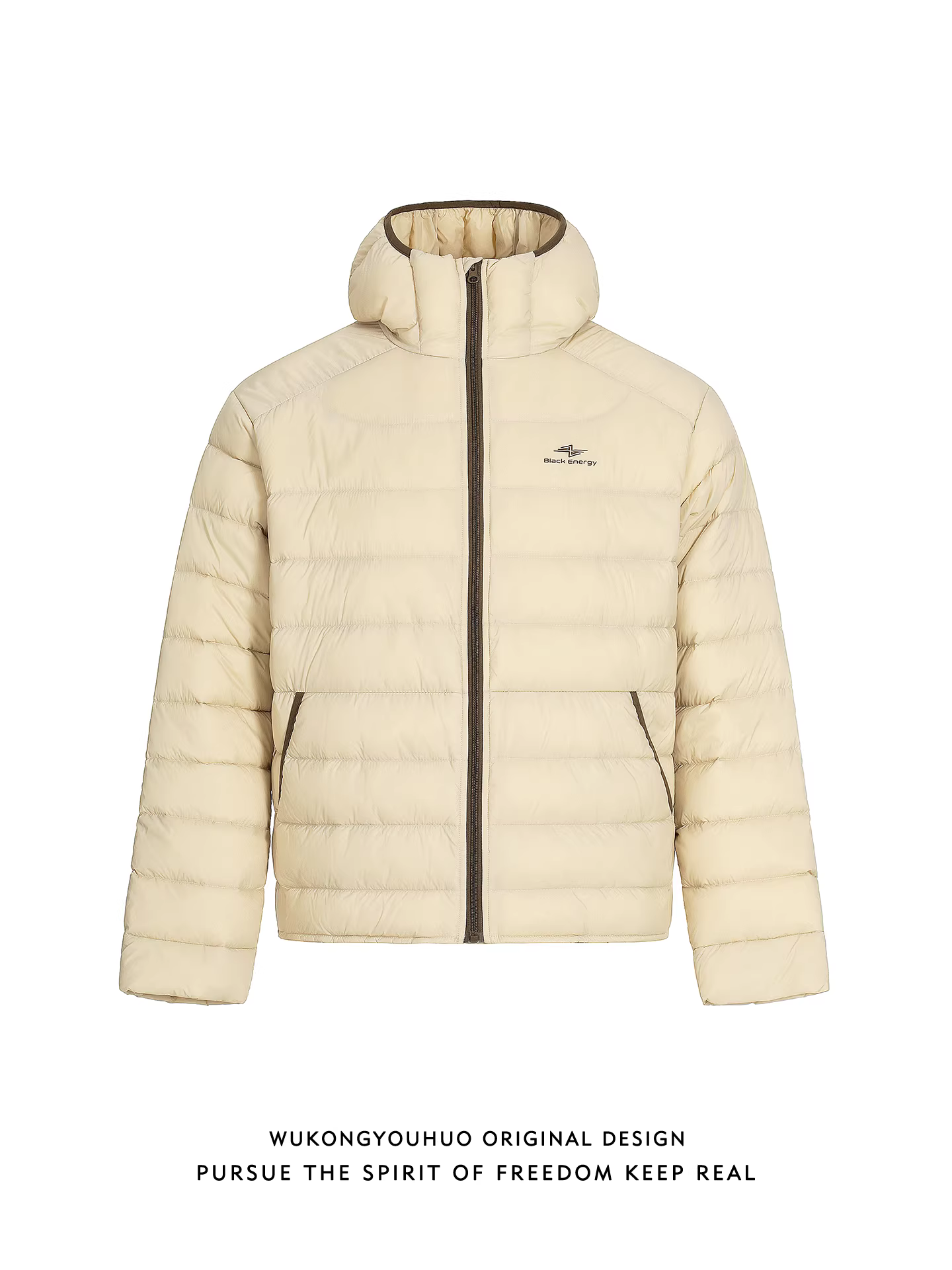 Wukong có sẵn áo khoác phao có mũ trùm đầu bằng lông vũ mùa đông dành cho nam, kiểu dáng cổ điển hợp thời trang, nhẹ, ấm áp, đa năng.