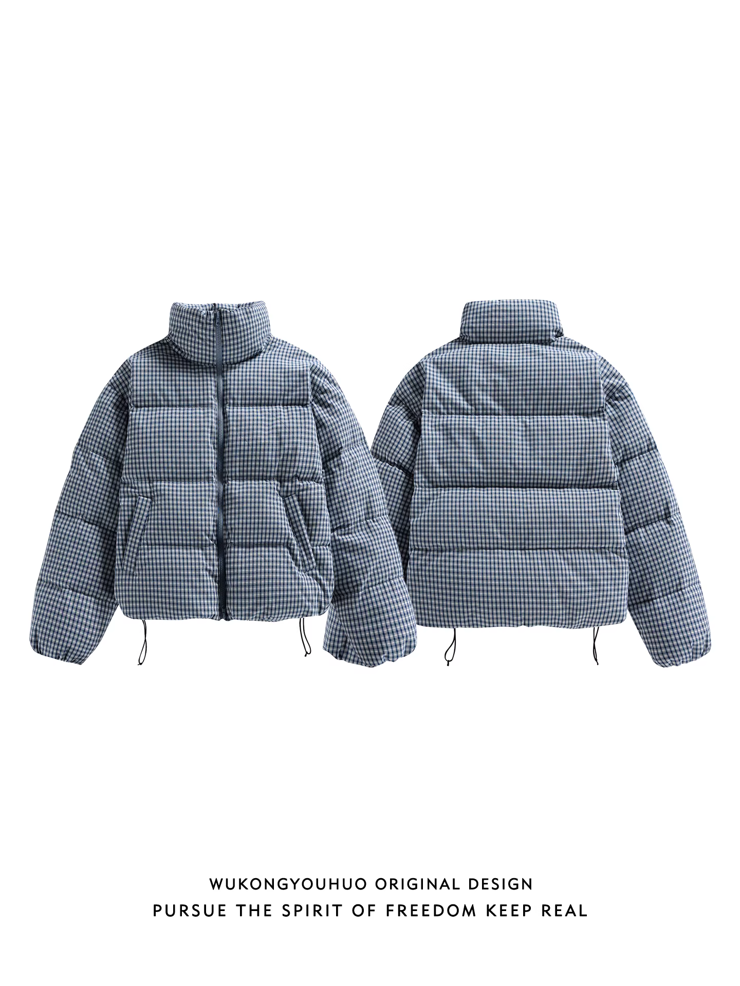 Wukong có sẵn áo khoác phao nam cổ đứng dày dặn, kiểu dáng thời trang mùa đông, chất liệu 90% lông vũ trắng, ấm áp và dày dặn.