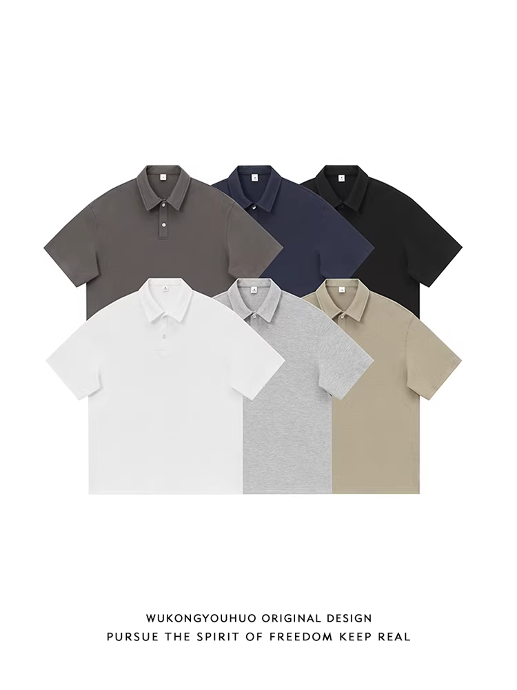 Ngộ Không có sẵn áo polo nam Nhật Bản cổ điển, màu trơn, chất liệu cotton 100% 260g, kiểu dáng thời trang, đa năng.