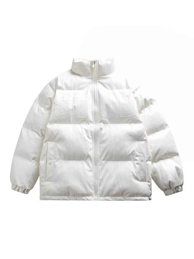 Wukong có sẵn áo khoác da PU mùa đông chống gió, dày dặn, chất liệu cotton dành cho nam và nữ, thương hiệu thời thượng, kiểu dáng rộng rãi, ấm áp và đa năng.