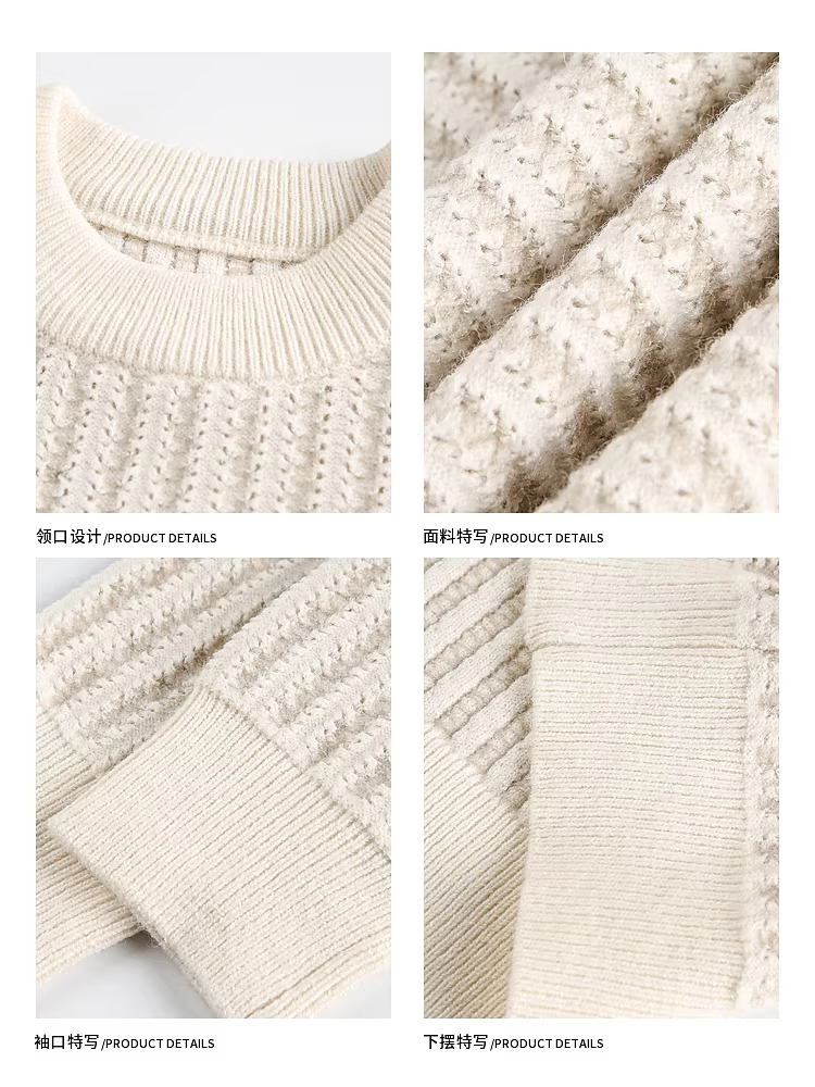 Wukong có sẵn áo len cổ tròn kiểu cổ điển dành cho nam và nữ, áo len dáng rộng đa năng, phong cách thời thượng mùa thu dành cho cặp đôi.