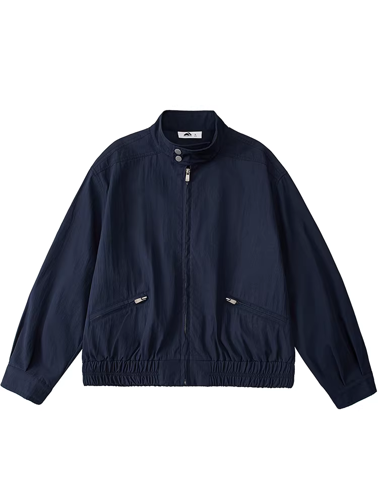 Wukong có sẵn áo khoác Harrington cổ đứng kiểu Mỹ cổ điển dành cho nam, kiểu dáng cổ điển, áo khoác ngắn đa năng, phong cách thường ngày.