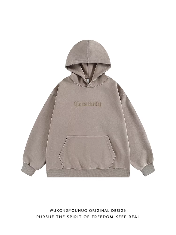 Wukong có sẵn áo hoodie nỉ dày 400G, kiểu dáng thời thượng, in họa tiết phong cách đường phố Mỹ, dành cho nam và nữ.