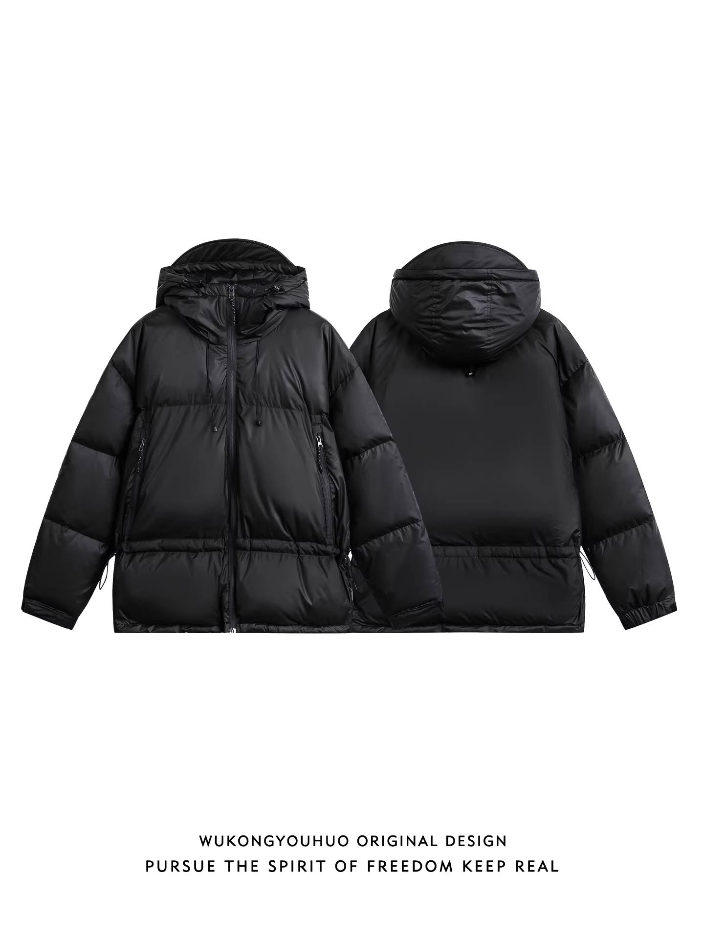 Wukong có sẵn áo khoác ngoài chống gió và chống nước 80% lông vũ trắng dành cho nam và nữ, áo khoác ấm áp thời trang mùa đông dành cho cặp đôi.