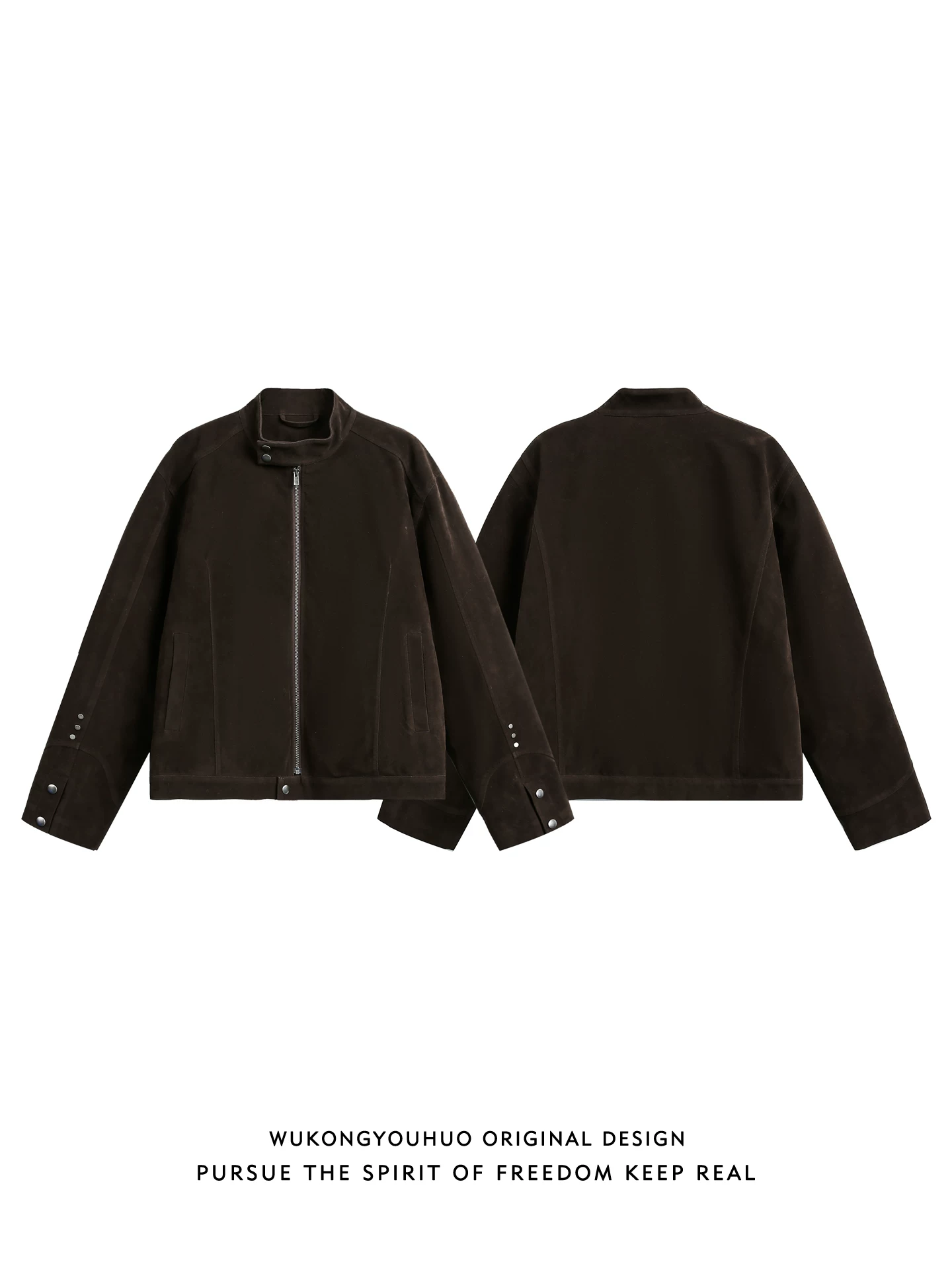 Wukong có sẵn áo khoác phao ngắn kiểu Harrington cổ điển Mỹ dành cho nam và nữ, mùa đông, 90% lông vũ trắng, áo khoác ấm giữ nhiệt đi xe máy.