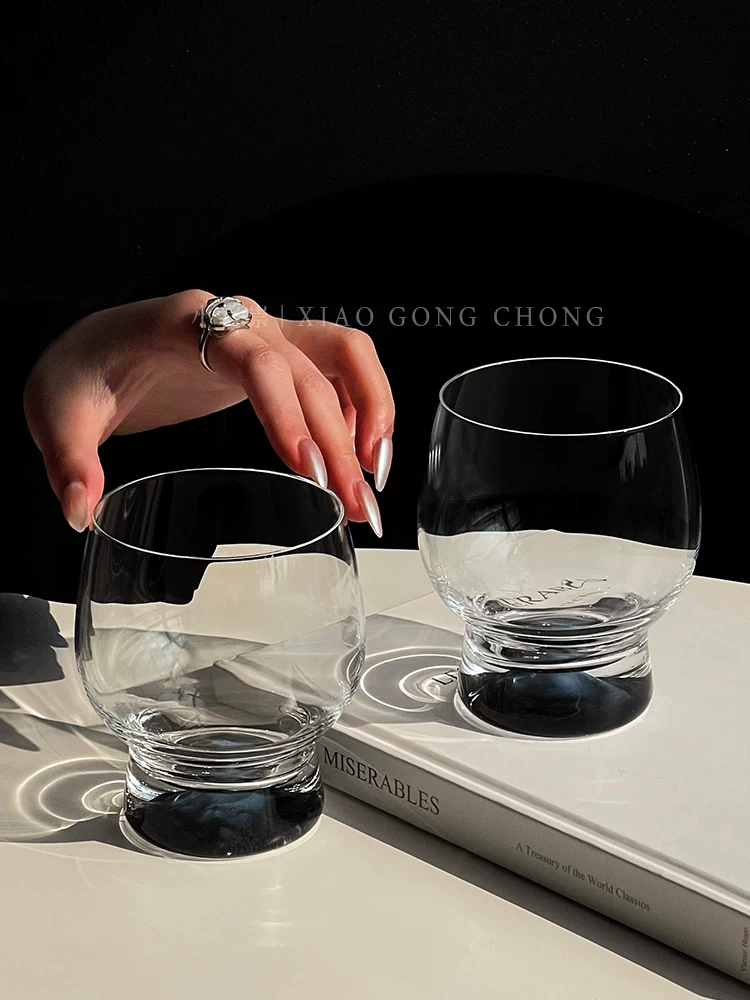 Ly thủy tinh phong cách Nhật Bản, thiết kế độc đáo, hình núi đen, ly cà phê latte, ly nước ép, ly rượu vang, hình núi Phú Sĩ