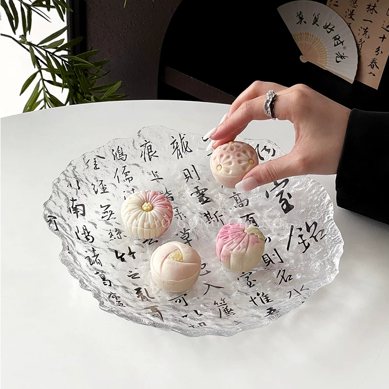 Đĩa đựng hoa quả kiểu Trung Hoa mới, đĩa tráng miệng, đĩa bánh ngọt, khay trà, đĩa đựng nước chấm, đế lót ly