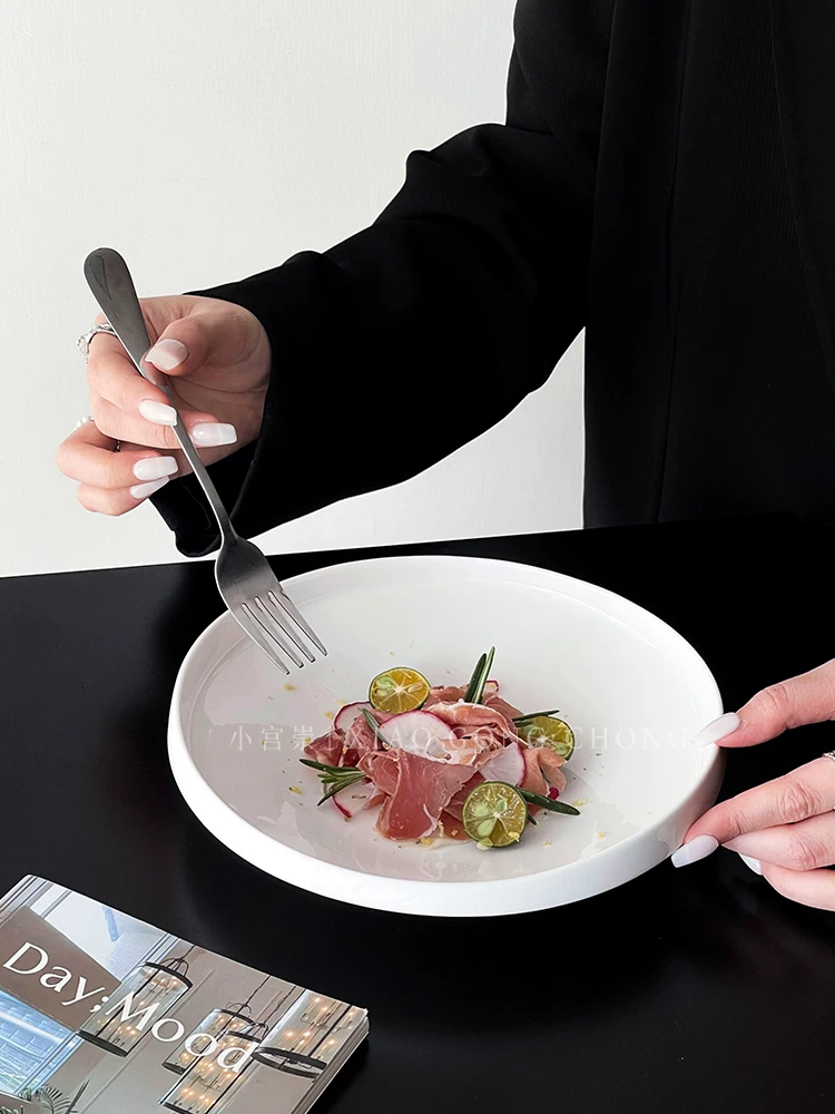 Đĩa không đều, đĩa sâu gia dụng, đĩa hình dạng đặc biệt, đĩa salad, đĩa gốm sáng tạo, đĩa tráng miệng, đĩa ăn cao cấp