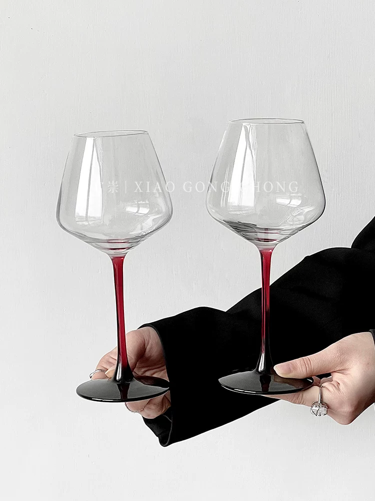 Ly rượu vang đỏ kiểu châu Âu, kiểu dáng sang trọng cao cấp, ly rượu vang lớn, ly rượu sâm banh, cốc thủy tinh