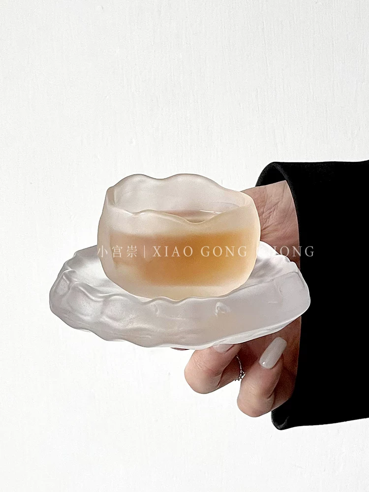 Cốc trà nhỏ mờ, cốc nếm trà, cốc đơn, cốc thủy tinh trong suốt gia dụng, cốc chuyên dụng, cốc dùng cá nhân, cốc uống trà kungfu