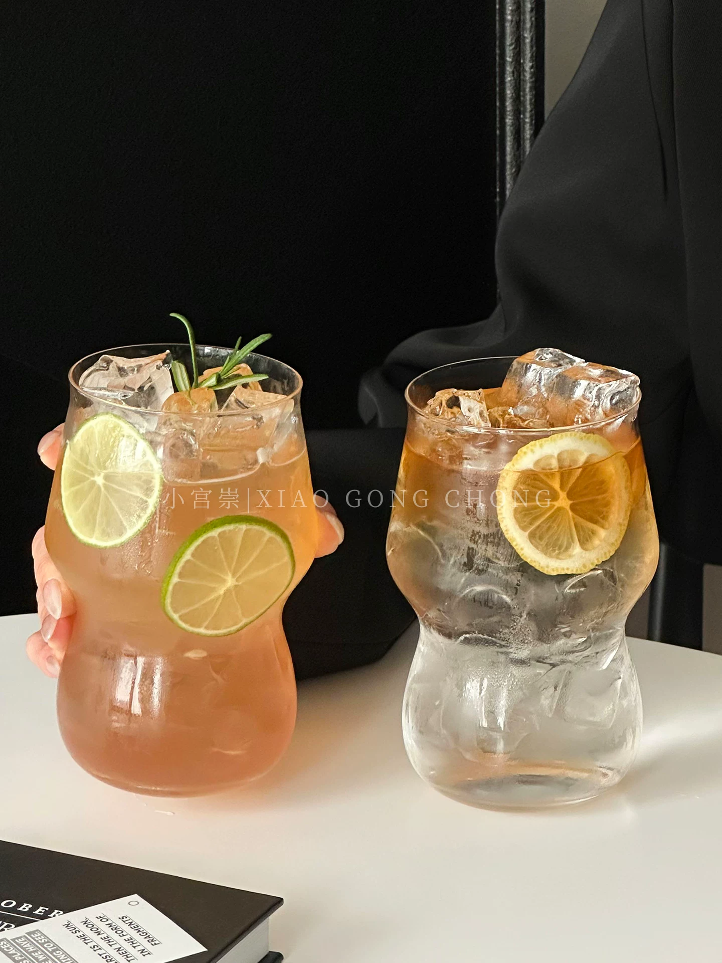 cốc cà phê latte đá kiểu Mỹ dung tích lớn cốc thủy tinh mũm mĩm cốc đựng đồ uống lạnh cốc nước ngọt cốc nước có ga