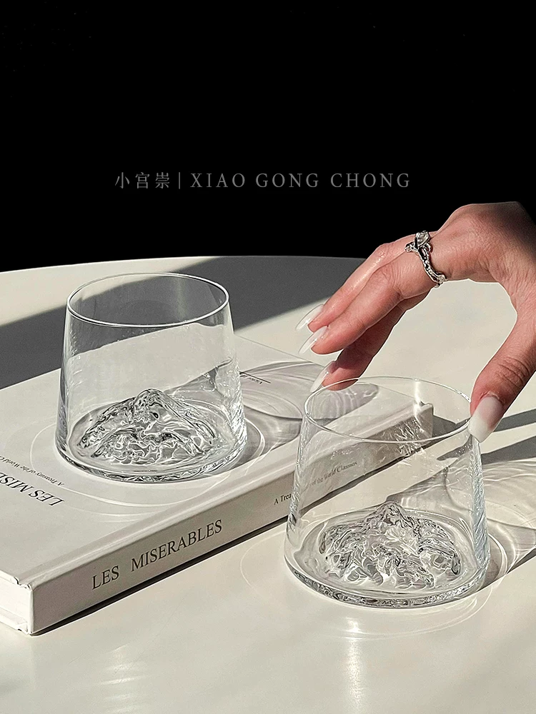 Cốc núi Phú Sĩ, cốc hình tảng băng cổ điển, cốc ngắm núi kiểu Nhật, cốc trà gia dụng, ly rượu whisky, ly rượu.