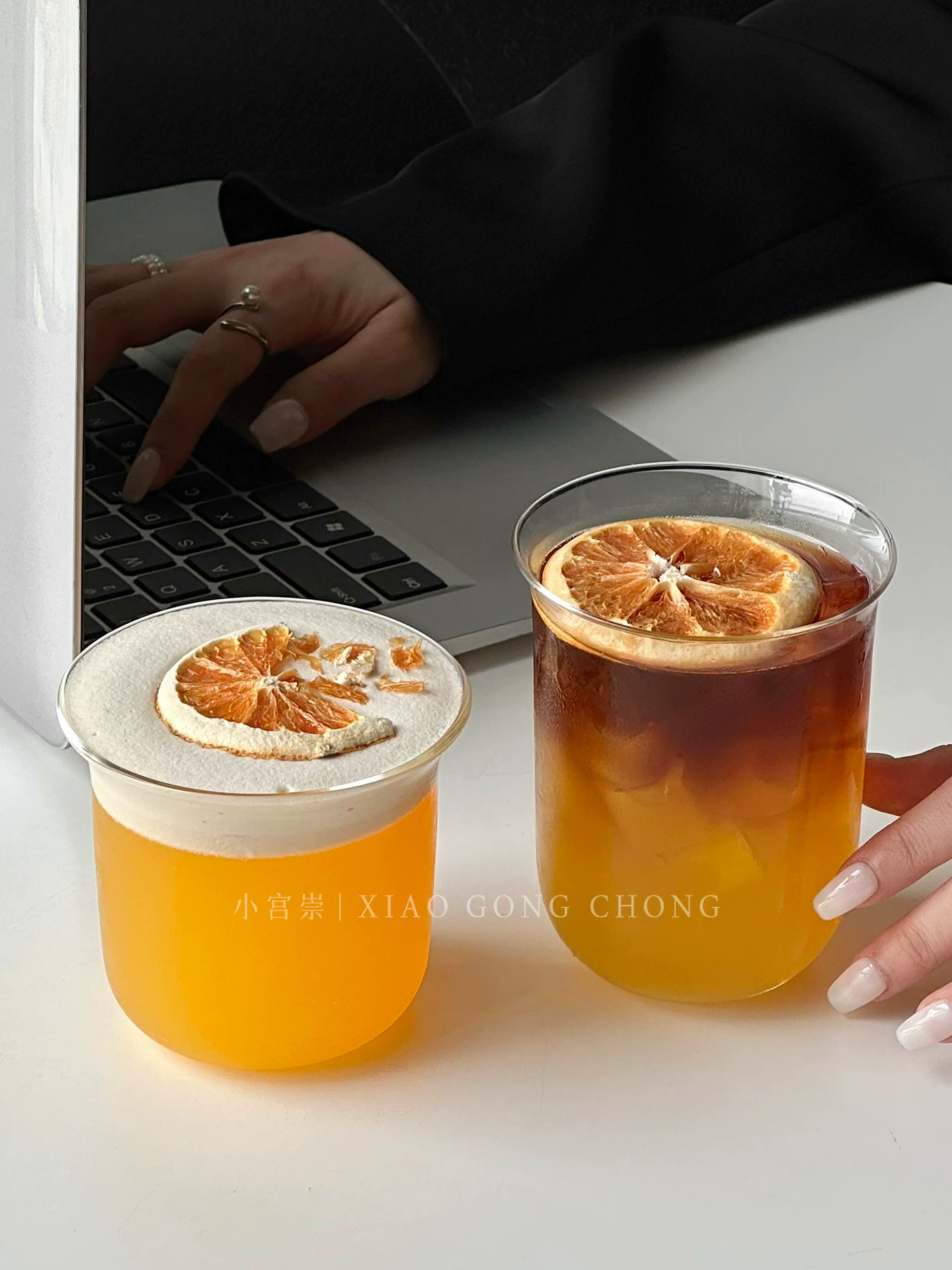 Ly thủy tinh miệng rộng, mỏng, dùng cho latte, Americano, đồ uống sáng tạo tự làm, trà sữa, nước ép, trà trái cây