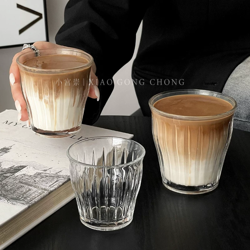 Cốc espresso bẩn, cốc thủy tinh trắng kiểu Úc, cốc espresso latte kiểu Mỹ cổ điển, cốc nước ép, cốc latte art
