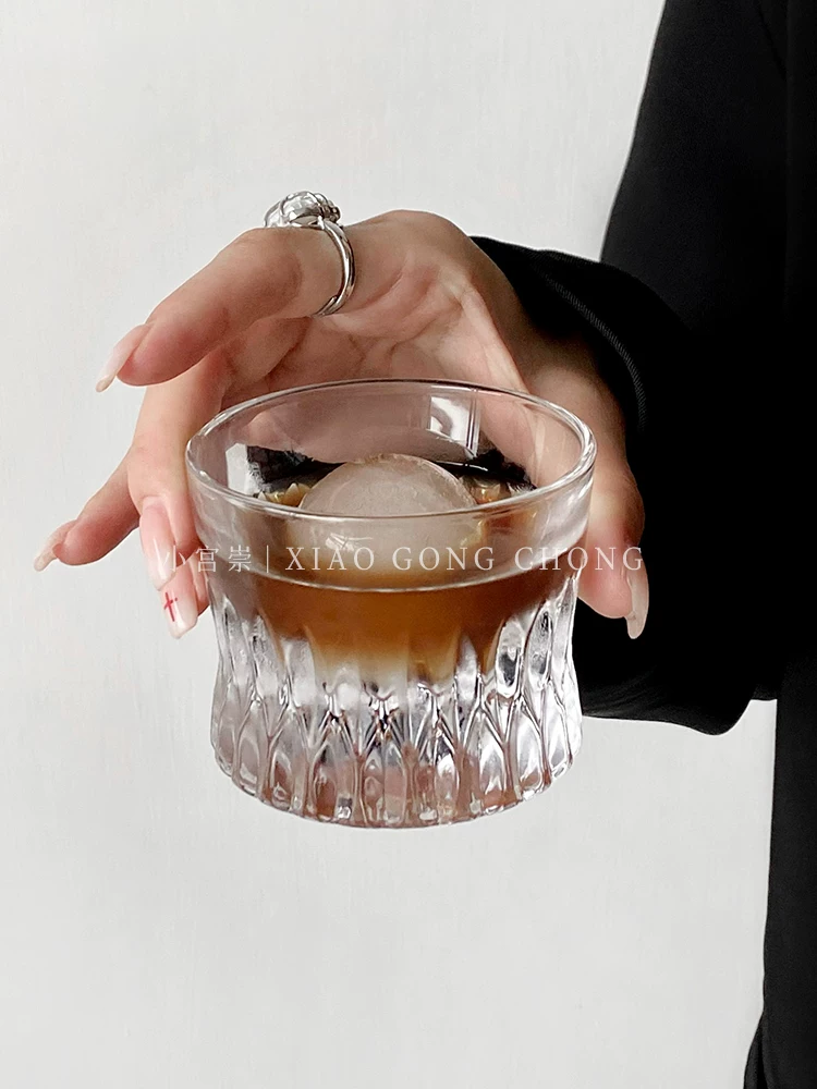 Ly pha lê cao cấp chạm khắc thủ công, ly rượu whisky sang trọng nhẹ nhàng, ly đá viên, ly rượu ngoại, ly espresso