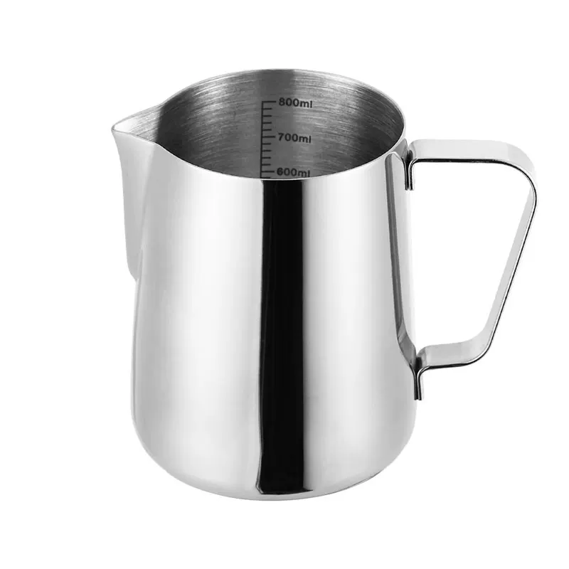 Bình đựng cà phê latte bằng thép không gỉ có vòi, bình tạo bọt sữa, bình đựng cà phê latte có nắp, phiên bản dày hơn.