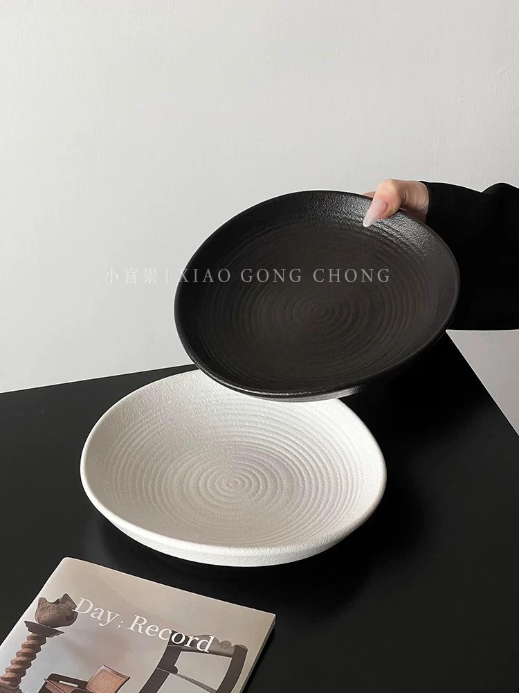 Đĩa gốm sứ màu trơn cao cấp dùng trong gia đình, đĩa mì Ý sang trọng nhẹ nhàng, đĩa bít tết, đĩa ăn món Âu cực đẹp, đĩa rau, đĩa salad.