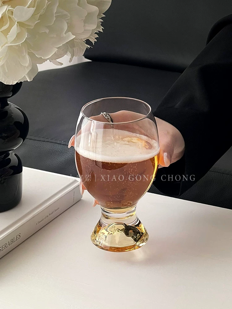 Ly bia Jinshan sáng tạo, ly bia lúa mạch thủ công cao cấp, sang trọng nhẹ nhàng, ly nước ép gia đình dung tích lớn, ly uống nước lạnh