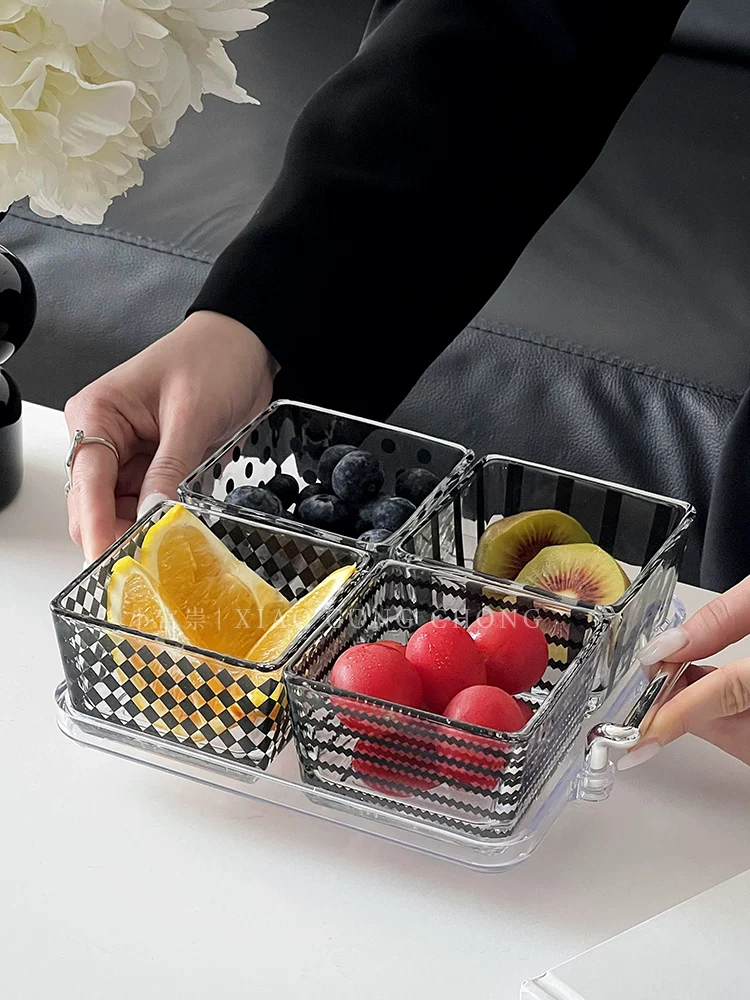 Khay đựng trái cây phong cách ins, dùng cho phòng khách, gia đình, cao cấp sang trọng, để bàn trà, đựng hoa quả khô, đồ ăn nhẹ, hạt khô, đĩa đựng đồ ăn nhẹ