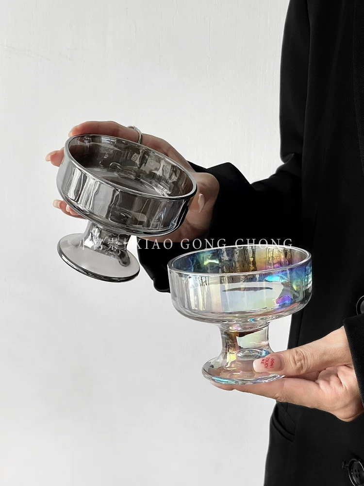 cốc tráng miệng đơn giản cốc thủy tinh cốc cao đựng kem cốc kem bát sữa chua cốc sinh tố cốc kem