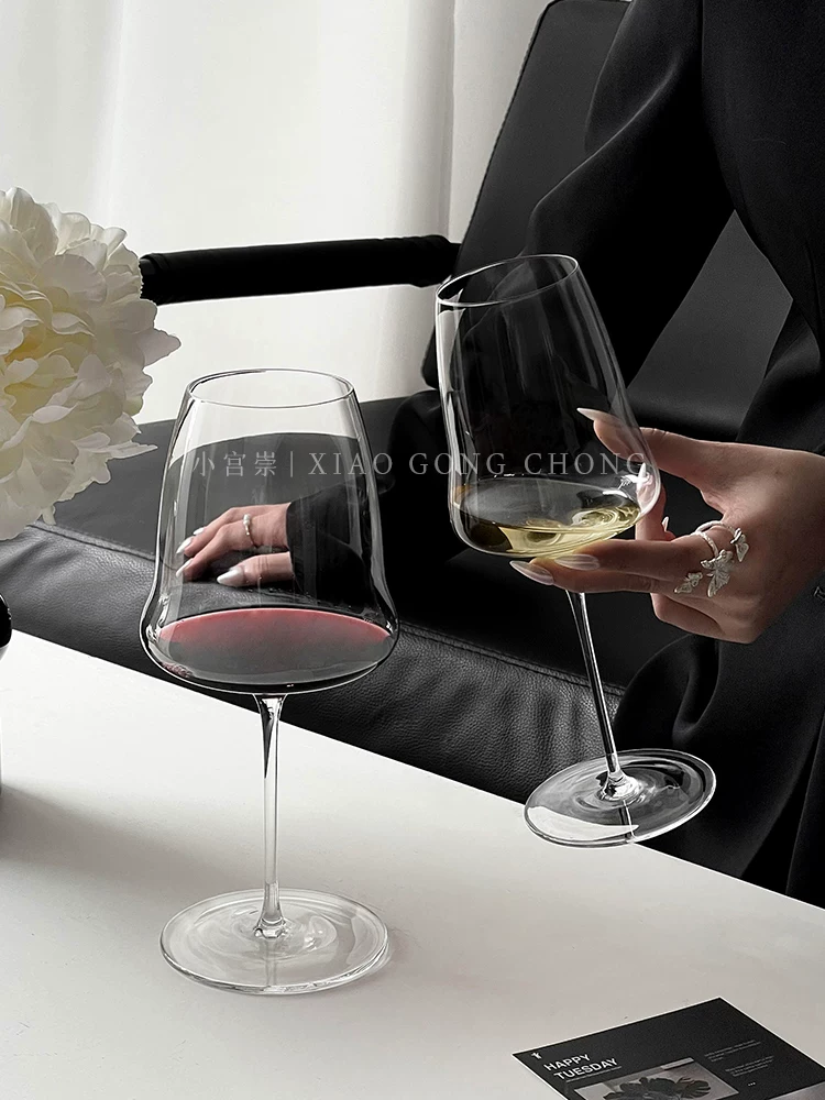 Ly rượu Yunduo, ly pha lê siêu mỏng thủ công hoàn toàn, ly rượu vang đỏ Bordeaux, ly rượu sâm banh cao Burgundy