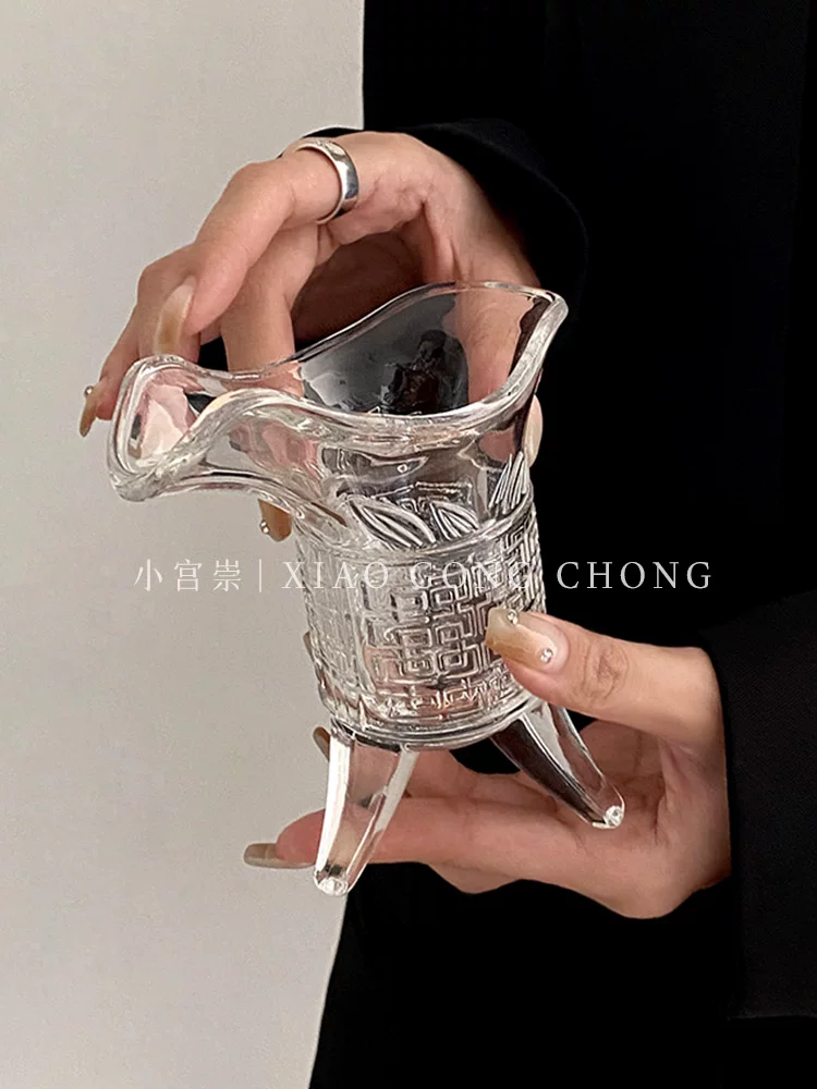 Cốc cà phê đá Emperor Cup kiểu Mỹ, phong cách sáng tạo, hài hước, cốc ba chân, cốc thủy tinh, cốc trà sữa, ly rượu